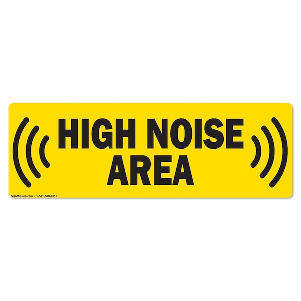 Signmission High Noise Area 18in Non-Slip Floor Marker, 16" x 16", FD-2-R-16-99840 FD-2-R-16-99840 - main